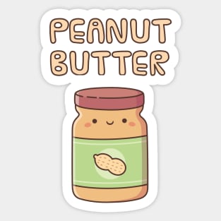 Cute Peanut Butter Jar Doodle Sticker